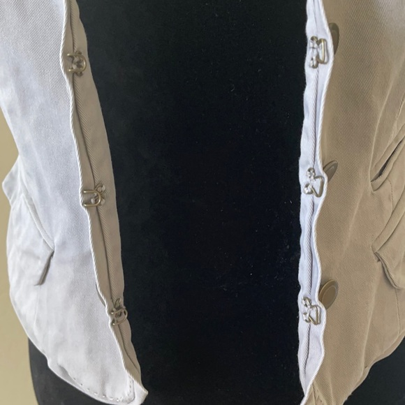 New York & Company 💯% Cotton Taupe Vest SZ 10 - Picture 8 of 14